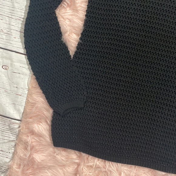 Free People FP Beach Bader Fauxchet Sweater Mini Dress Tunic in Black Size M - Picture 4 of 12